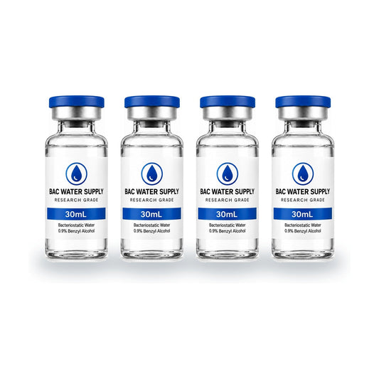 Sealed vials of bacteriostatic water (0.9% benzyl alcohol) – BAC Water Supply
