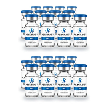 Bacteriostatic water 24-pack of 3mL sealed vials (0.9% benzyl alcohol) – BAC Water Supply