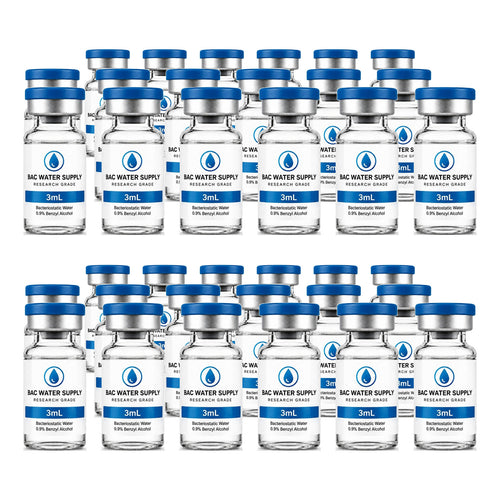 Bacteriostatic water 36-pack of 3mL sealed vials (0.9% benzyl alcohol) – BAC Water Supply